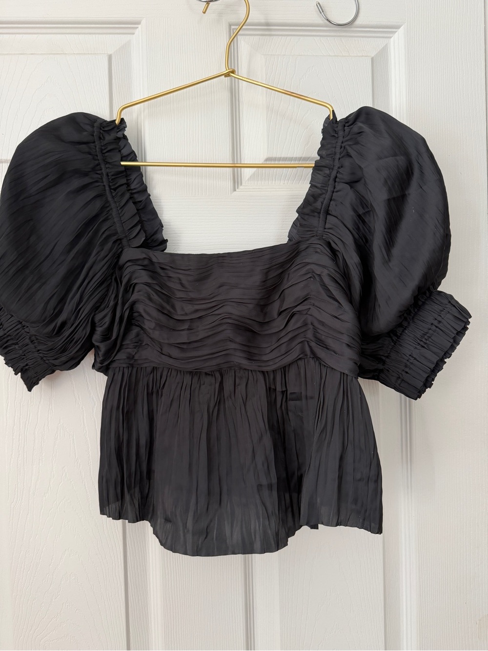Frame Black Puff Sleeve Top - Picture 2 of 7